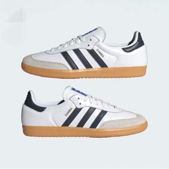 Adidas Samba OG Original "Cloud White/Night Indigo/Gum" Women’s sneakers Size 6 - Picture 10 of 16